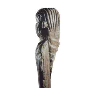 Parte superiore di figura femminile, di avorio scolpito a tutto tondo